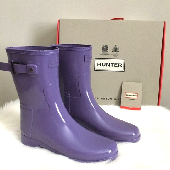 Hunter Shoes - HUNTER Short Gloss Rain Boots New With Tag